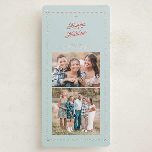 This is a sky holiday photo cards with standard by Blustery August called pavlova printing on recycled smooth signature in tall
