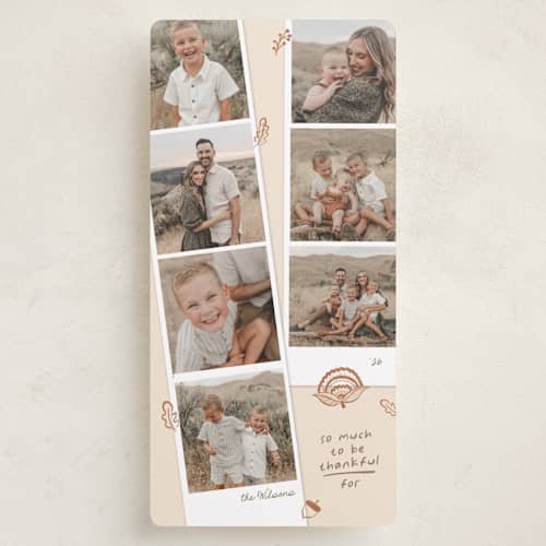 This is a pudding holiday photo cards with standard by Creo Study called scrapbook polaroids printing on recycled smooth signature in tall
