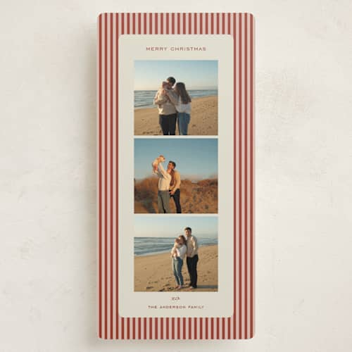 This is a santa suit holiday photo cards with standard by Kelly Watkins called vivienne printing on recycled smooth signature in tall