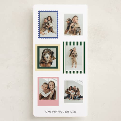 This is a snow holiday photo cards with standard by Baumbirdy called frames printing on recycled smooth signature in tall