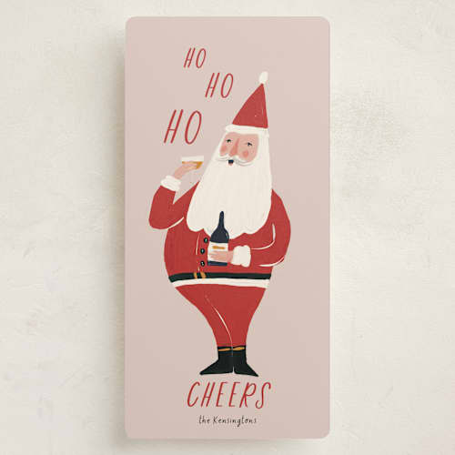 This is a petal holiday photo cards with standard by Lucrecia Caporale called merry sips printing on signature in tall