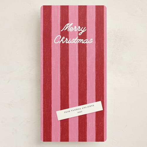 This is a cherry holiday photo cards with standard by Claudia Orengo called collage printing on signature in tall