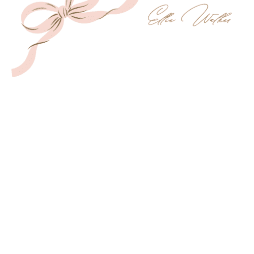 This is a blush foil stamped stationery with foil pressed by Paper Raven Co. called a little bow printing on signature in 4.25x5.5