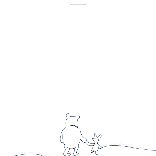 This is a royal kids thank you cards notes with standard by Britt Mills called a simple stroll from disney's winnie the pooh printing on signature in standard