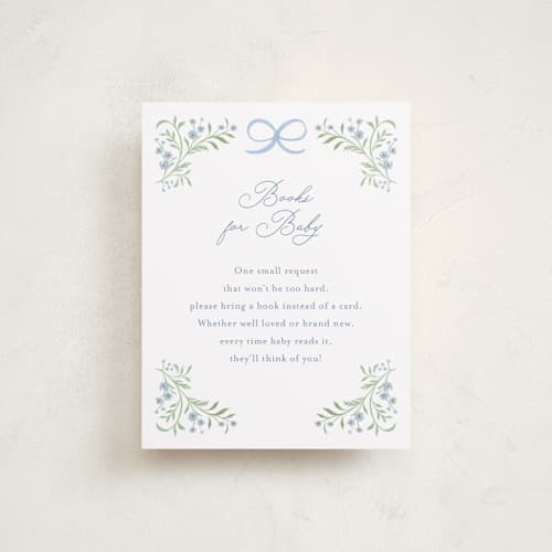 This is a sky baby shower insert cards with standard by Paper Raven Co. called darling printing on signature in standard