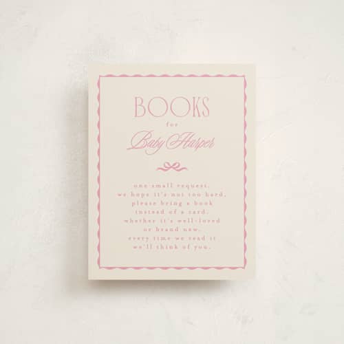 This is a taffy baby shower insert cards with standard by Kristie Kern called la patisserie printing on signature in standard