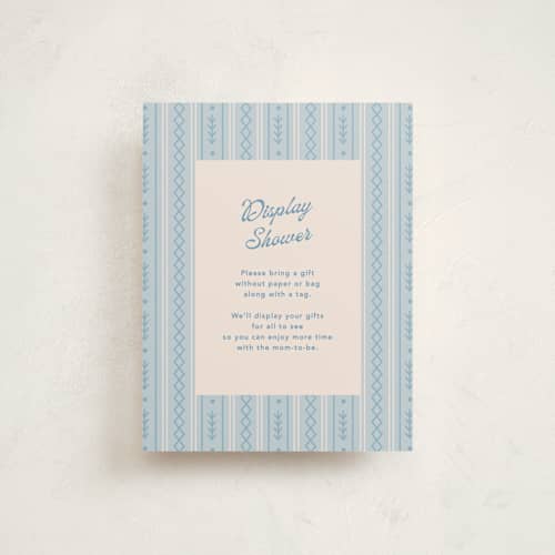 This is a frost baby shower insert cards with standard by Creo Study called après ski printing on signature in standard