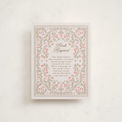This is a versailles baby shower insert cards with standard by Claudia Orengo called victorian printing on signature in standard