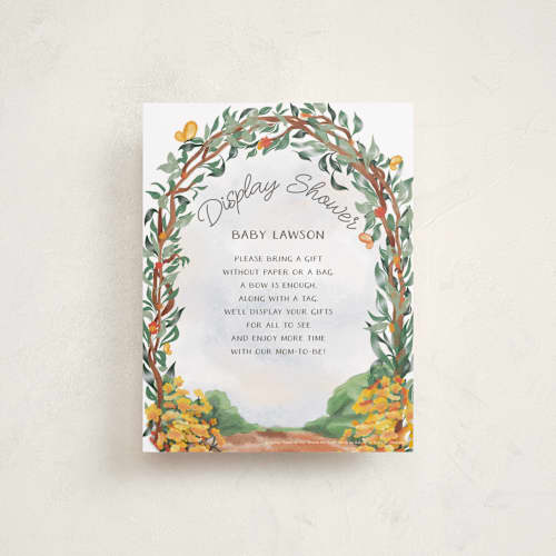 This is a honey baby shower insert cards with standard by The Savage Label called vintage winnie the pooh baby shower invite printing on signature in standard