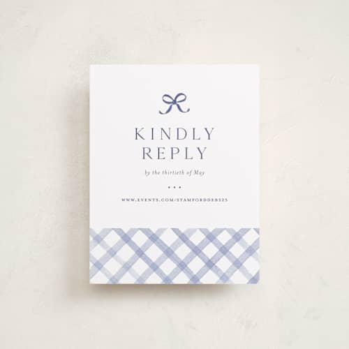 This is a bluebell reception cards with standard by Meagan Christensen called lattice printing on signature in standard