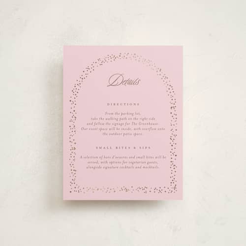 This is a wildflower foil stamped wedding invitations with foil pressed by Paper Raven Co. called magic garden printing on signature in standard