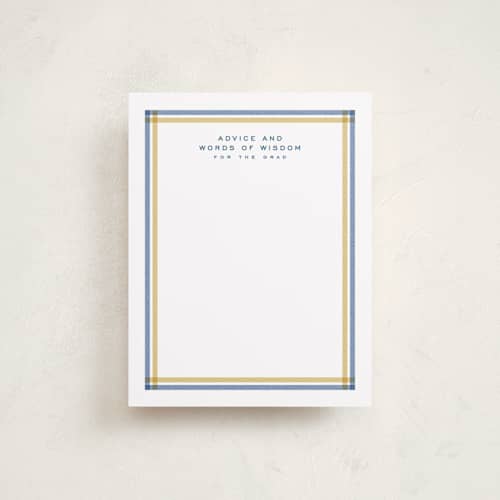 This is a night sky graduation insert cards with standard by Lea Delaveris called woven frame printing on signature in standard