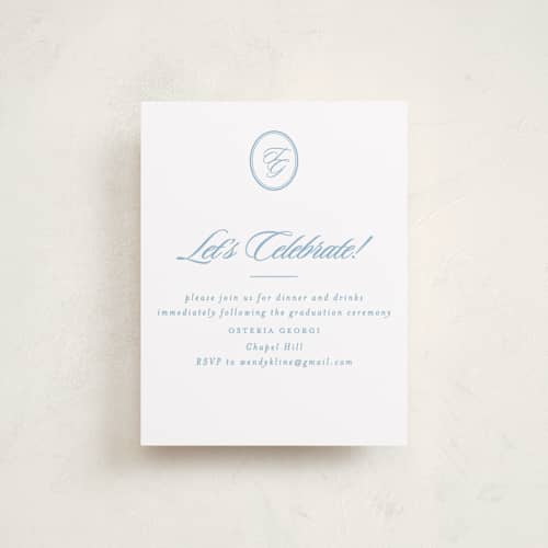 This is a capri graduation insert cards with standard by Creo Study called scripted printing on signature in standard