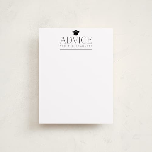 This is a pearl graduation insert cards with standard by David Michuki called trim edges printing on signature in standard