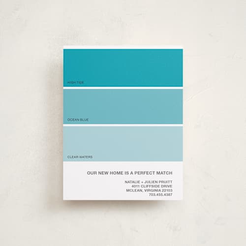 This is a marine moving announcements with standard by Amanda Larsen Design called the perfect match printing on signature in standard