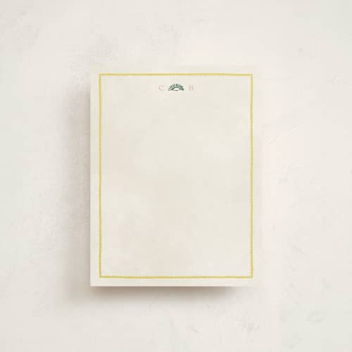 This is a island citrus personalized stationery thank you cards with standard by Pixel and Hank called coastal drift printing on signature in 4.25x5.5