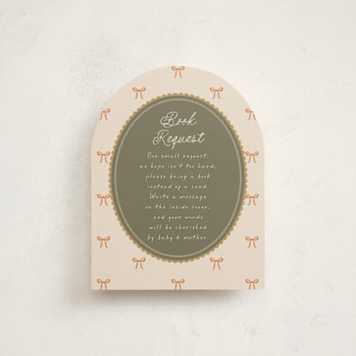 This is a pumpkin baby shower insert cards with standard by Jackie Crawford called nuts for baby printing on signature in standard