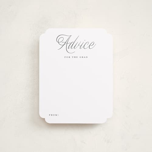 This is a cotton graduation insert cards with standard by Carmia Jordaan called swooping printing on signature in standard