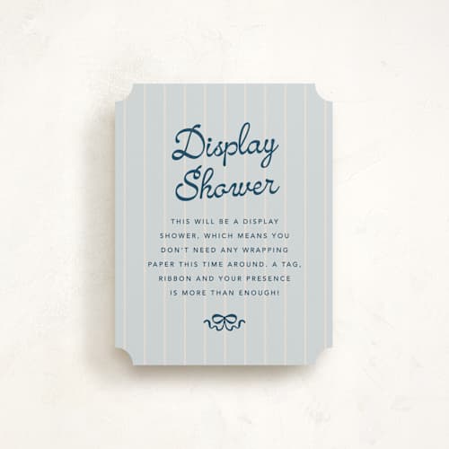 This is a marina baby shower insert cards with standard by Olivia Raufman called mariniere printing on signature in standard