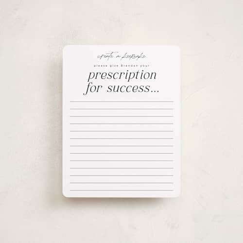 This is a domino graduation insert cards with standard by Corinne Malesic called doctor in the house printing on signature in standard