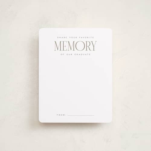 This is a snow graduation insert cards with standard by Ellen Schlegelmilch called modern serif printing on signature in standard
