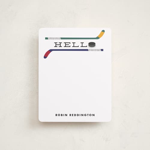 This is a face off kids thank you cards notes with standard by Jennifer Thomke called slap stick printing on signature in standard