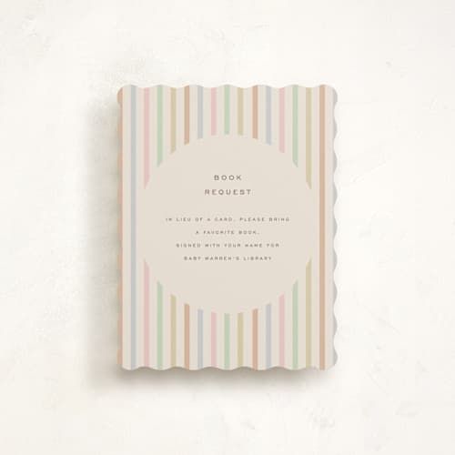 This is a wildflower baby shower insert cards with standard by Pixel and Hank called polka pop printing on signature in standard