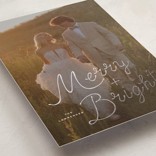 This is a snow foil pressed holiday cards with foil pressed by Ekko Studio called whimsy printing on recycled smooth signature in standard