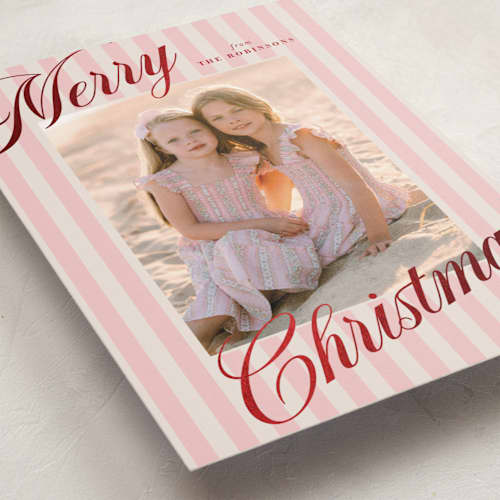 This is a gumdrops foil pressed holiday cards with foil pressed by Carrie ONeal called winter sangria printing on recycled smooth signature in standard