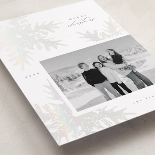 This is a snowball gloss press holiday cards with gloss press by Angela Garrick called falling snow printing on recycled smooth signature in standard