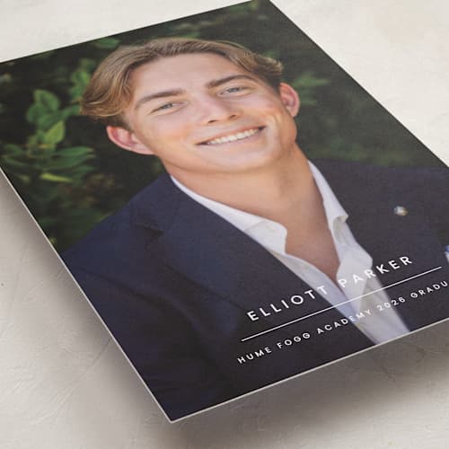 This is a cloud graduation announcements with standard by Sara Hicks Malone called layne printing on recycled smooth signature in standard