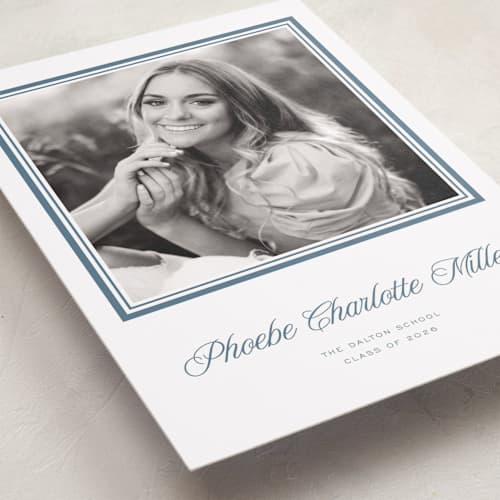 This is a winterberry graduation announcements with standard by Blustery August called lauren printing on recycled smooth signature in standard