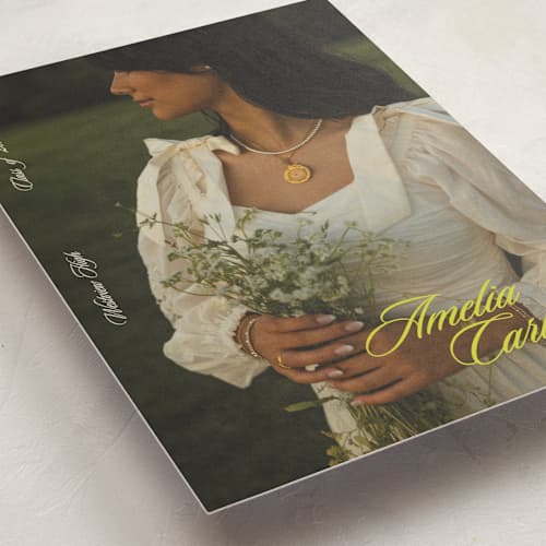 This is a citron graduation announcements with standard by Cleghorn Creative called classic pop printing on recycled smooth signature in standard