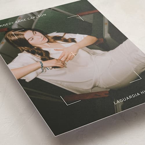 This is a cloud graduation announcements with standard by Meggy Masters called focus printing on recycled smooth signature in standard