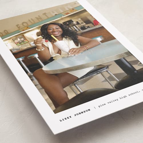 This is a silk graduation announcements with standard by Adelyn T. called subtle printing on recycled smooth signature in standard