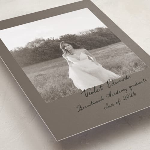 This is a earth graduation announcements with standard by Sara Hicks Malone called scrapbook printing on recycled smooth signature in standard