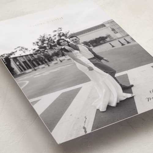 This is a stone thanksgiving cards invitations with foil pressed by Ani Somi called grateful moment printing on recycled smooth signature in standard