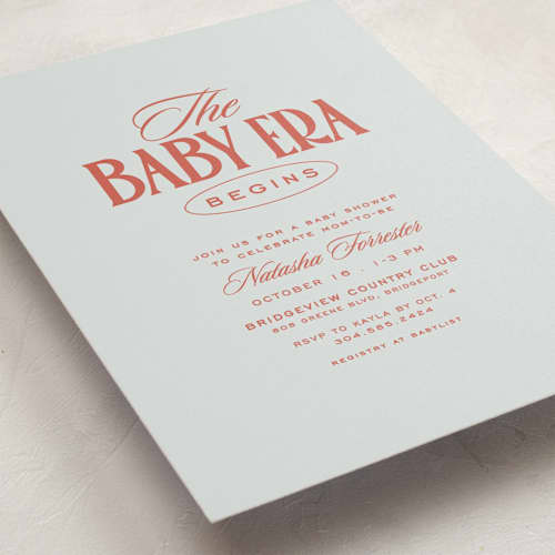 This is a seashore baby shower invitations with standard by Lea Delaveris called baby era printing on signature in standard