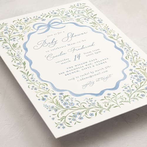 This is a sky baby shower invitations with standard by Paper Raven Co. called darling printing on signature in standard