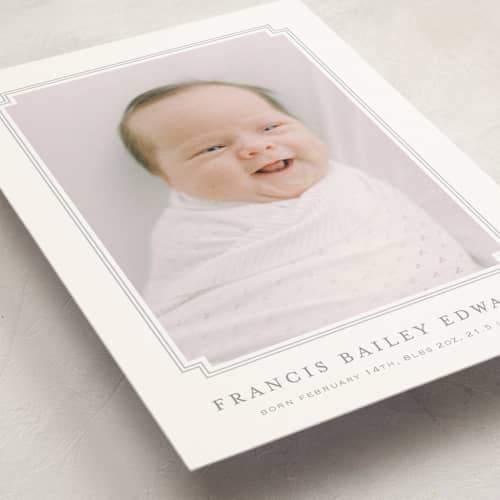 This is a fog birth announcements with standard by Carolyn MacLaren called first step printing on signature in standard