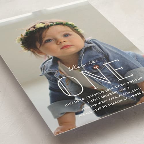 This is a frost kids birthday invitations with standard by Bethany Anderson called this is one printing on signature in standard