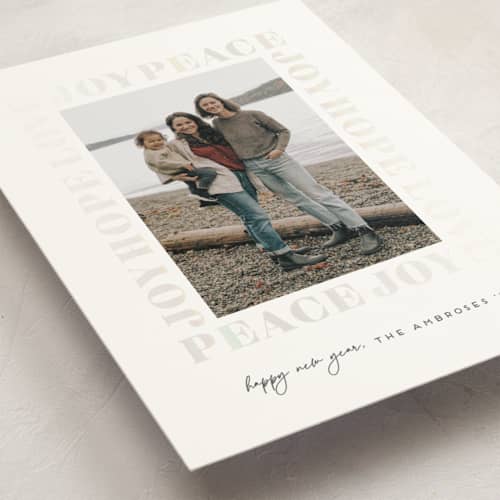 This is a snowball gloss press holiday cards with gloss press by Erica Krystek called subtle surround printing on signature in standard