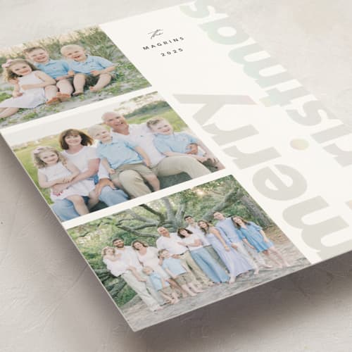 This is a skate blade gloss press holiday cards with gloss press by Up Up Creative called glossed over printing on signature in standard