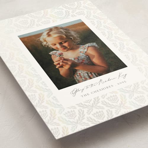 This is a snow gloss press holiday cards with gloss press by Jen Owens called royale printing on signature in standard