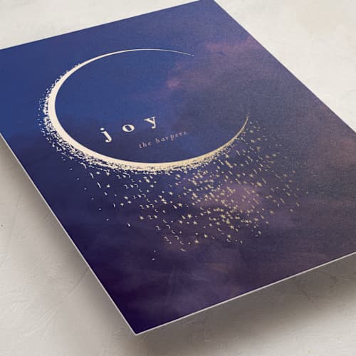 This is a cobalt met with foil pressed by Lori Wemple called moon printing on signature in standard