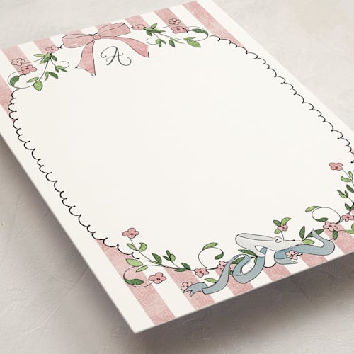 This is a rose personalized stationery thank you cards with standard by Kamala Nahas called disney princess cinderella dress up printing on signature in 5x7