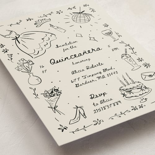 This is a sand sweet sixteen birthday party invitations with standard by samovilka called quinceañeraparty printing on signature in standard