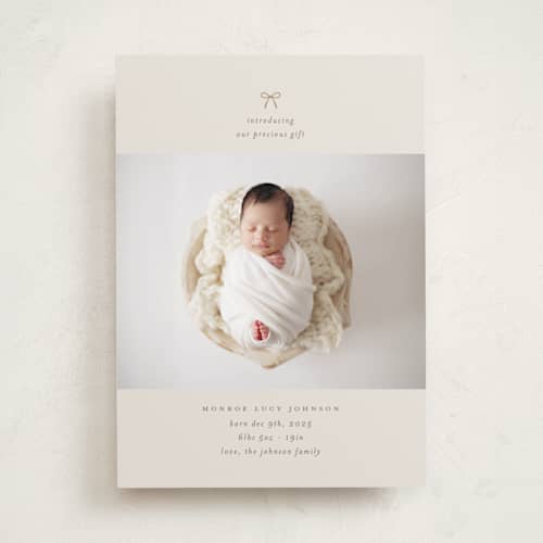 This is a latte babys first christmas with standard by Carolyn Nicks called our precious gift printing on recycled smooth signature in standard