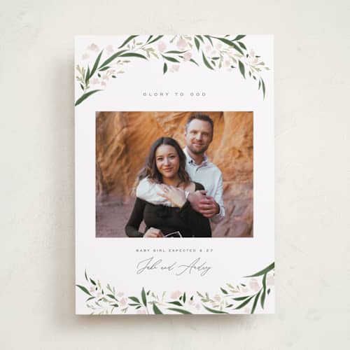 This is a snow babys first christmas with standard by Erin L. Wilson called aurelia printing on recycled smooth signature in standard