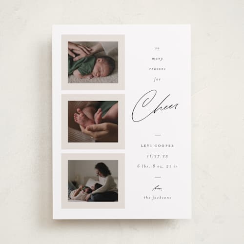 This is a snow babys first christmas with standard by Ashley Iwafuchi called so many reasons printing on recycled smooth signature in standard